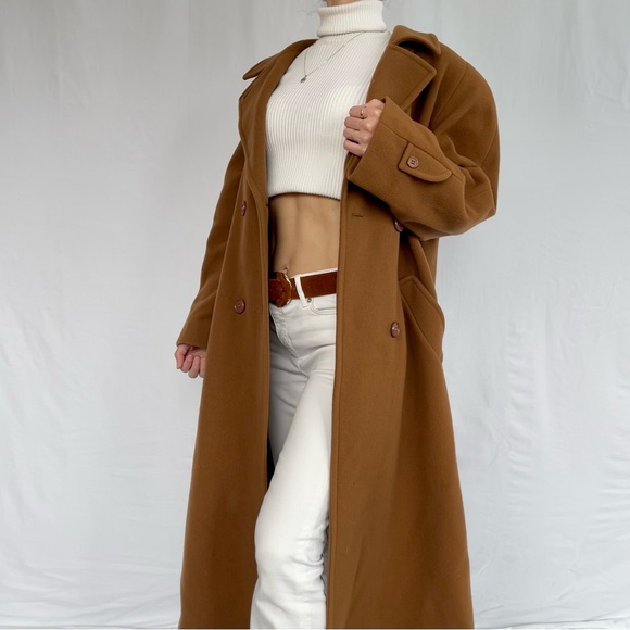 Vintage 100% Wool coat L- XL caramel from Me-Jay Made in Canada - Picture 3 of 14
